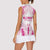 Breast Cancer Pink Out Women Sleeveless Polo Shirt Polynesian Art Tattoo White Version