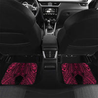 Breast Cancer Pink Out Car Mats Polynesian Art Tattoo Black Version