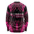 Breast Cancer Pink Out Long Sleeve Shirt Polynesian Art Tattoo Black Version