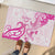 Breast Cancer Awareness Rubber Doormat Ribbon Polynesian Pattern White Version