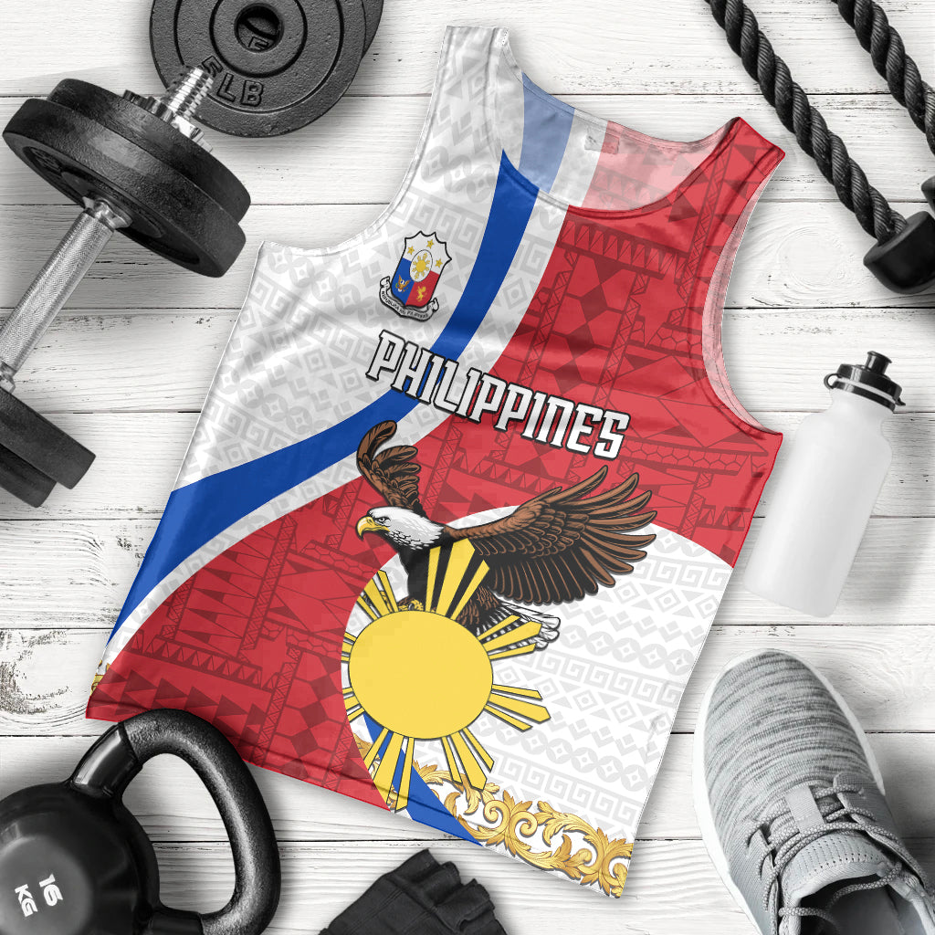 personalized-philippines-men-tank-top-the-eight-rayed-sun-bald-eagle-polynesian-pattern