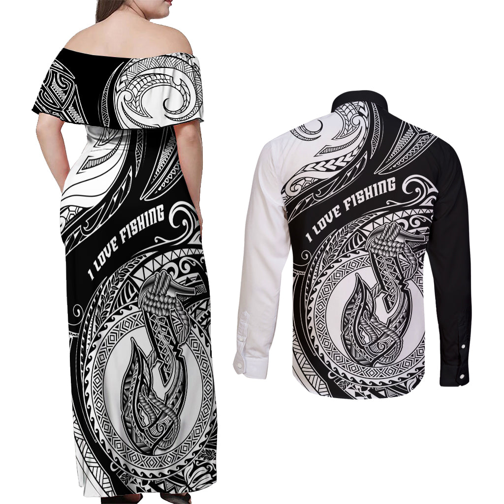 go-fishing-couples-matching-off-shoulder-maxi-dress-and-long-sleeve-button-shirts-polynesian-pattern