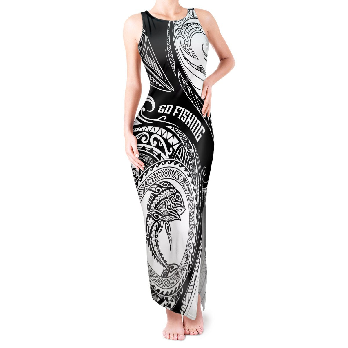 go-fishing-tank-maxi-dress-polynesian-pattern