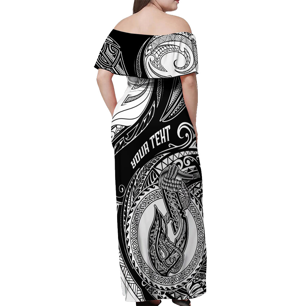 personalized-go-fishing-off-shoulder-maxi-dress-polynesian-pattern