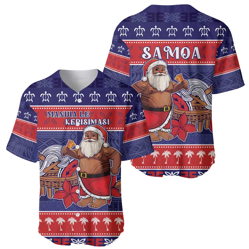 Samoa Christmas Baseball Jersey Samoan Santa Claus Manuia Le Kerisimasi LT05 - Polynesian Pride