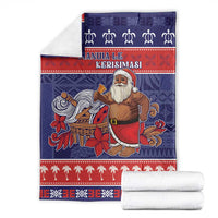 Samoa Christmas Blanket Samoan Santa Claus Manuia Le Kerisimasi