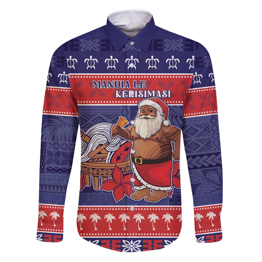 Samoa Christmas Family Matching Puletasi and Hawaiian Shirt Samoan Santa Claus Manuia Le Kerisimasi