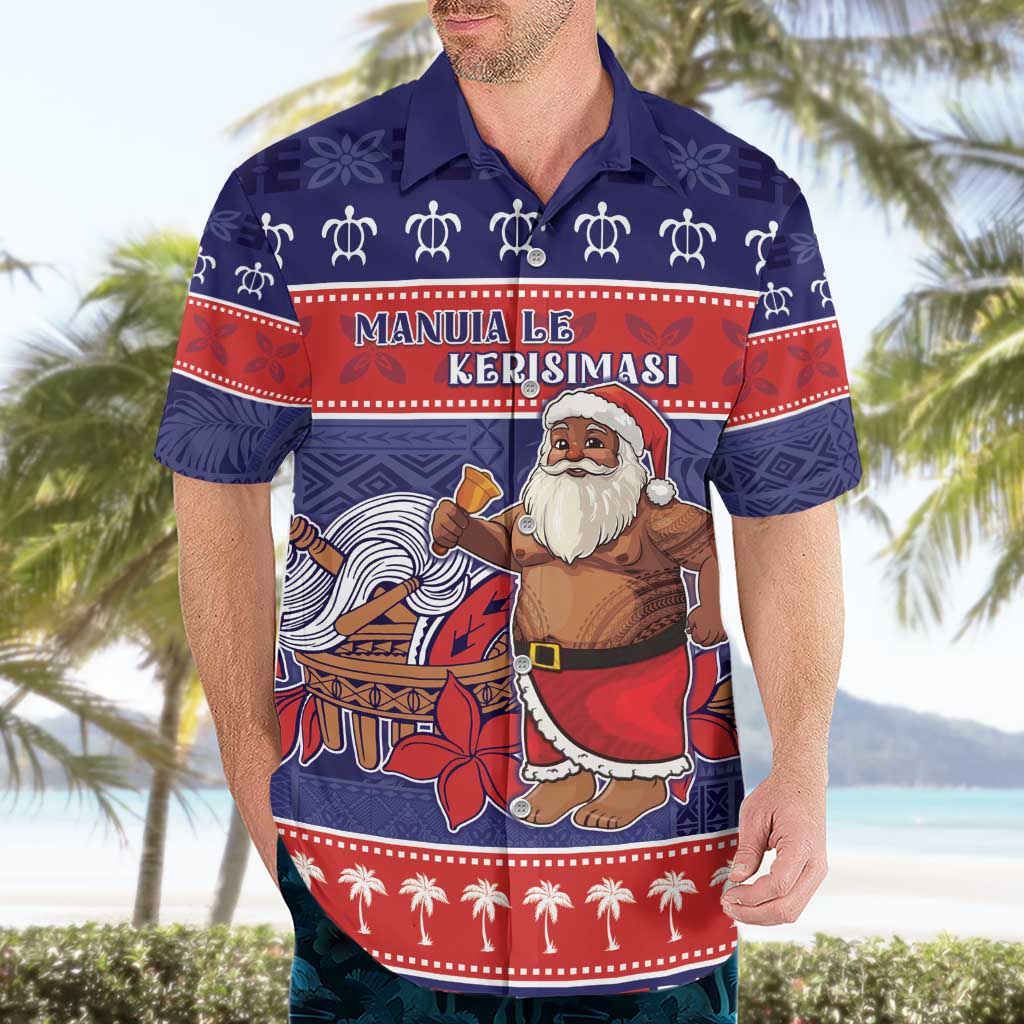 Samoa Christmas Hawaiian Shirt Samoan Santa Claus Manuia Le Kerisimasi LT05 - Polynesian Pride