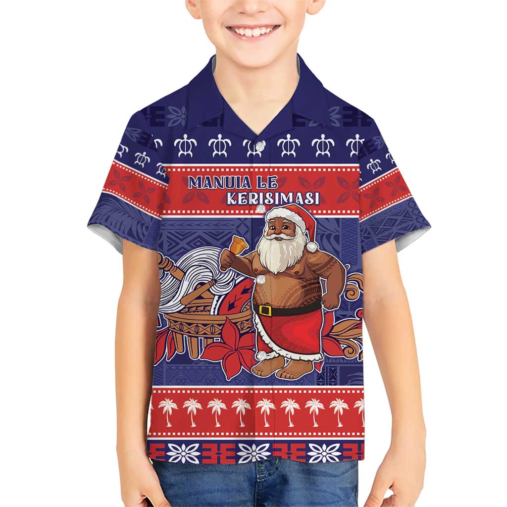 Samoa Christmas Hawaiian Shirt Samoan Santa Claus Manuia Le Kerisimasi LT05 - Polynesian Pride