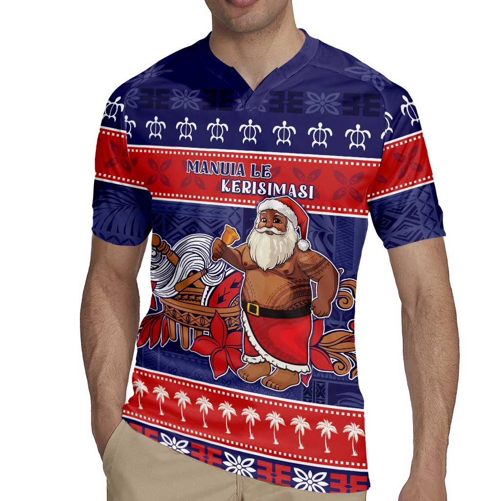 Samoa Christmas Rugby Jersey Samoan Santa Claus Manuia Le Kerisimasi