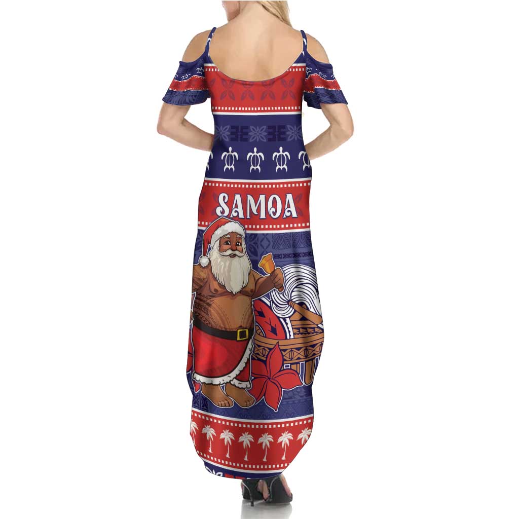 Samoa Christmas Summer Maxi Dress Samoan Santa Claus Manuia Le Kerisimasi LT05 - Polynesian Pride