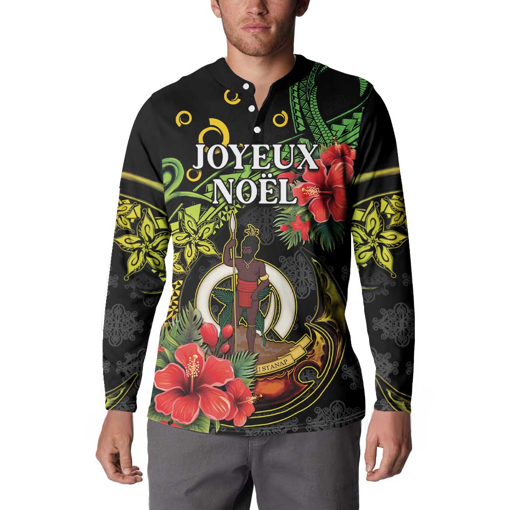 Love Vanuatu Christmas Button Sweatshirt God Yumi Polynesian Tribal Pattern