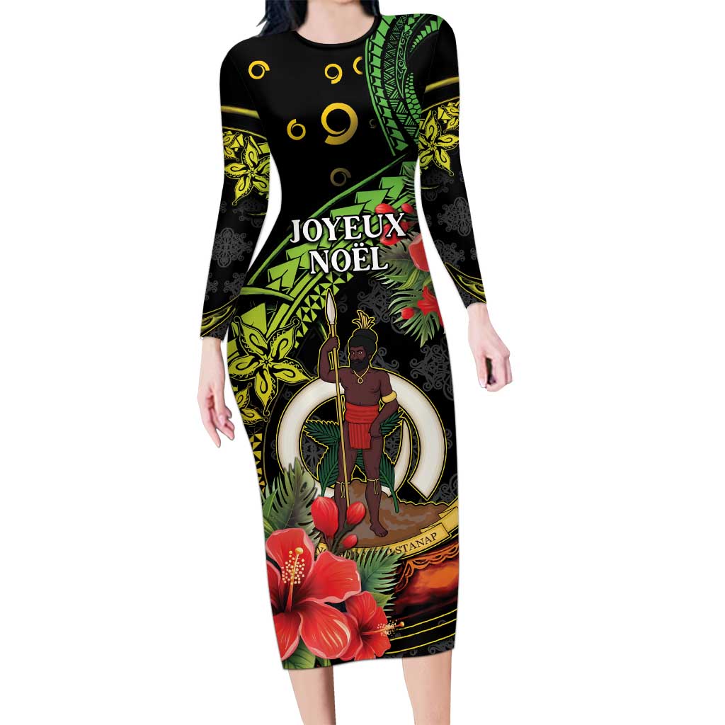 Love Vanuatu Christmas Family Matching Long Sleeve Bodycon Dress and Hawaiian Shirt God Yumi Polynesian Tribal Pattern