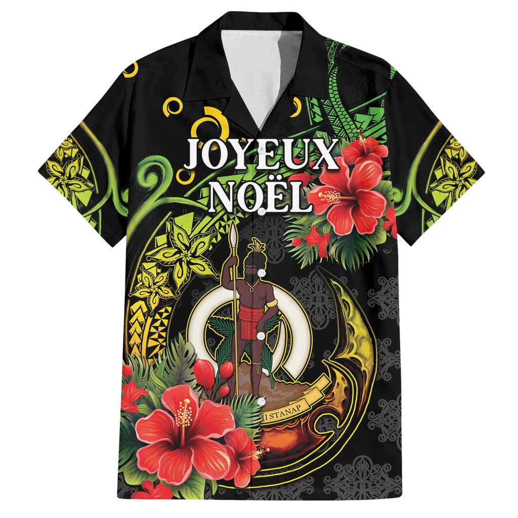 Love Vanuatu Christmas Family Matching Tank Maxi Dress and Hawaiian Shirt God Yumi Polynesian Tribal Pattern LT05 Dad's Shirt - Short Sleeve Black - Polynesian Pride