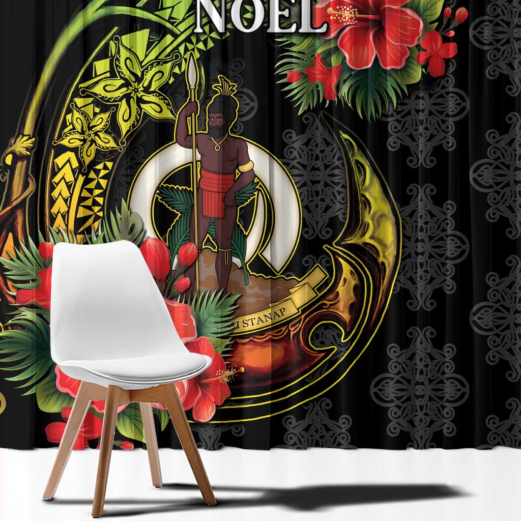 Love Vanuatu Christmas Window Curtain God Yumi Polynesian Tribal Pattern