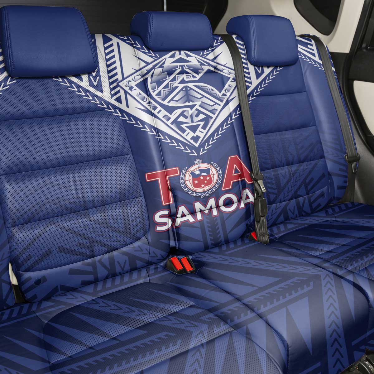 Super Toa Samoa Rugby Back Car Seat Cover Warrior Spirit LT05