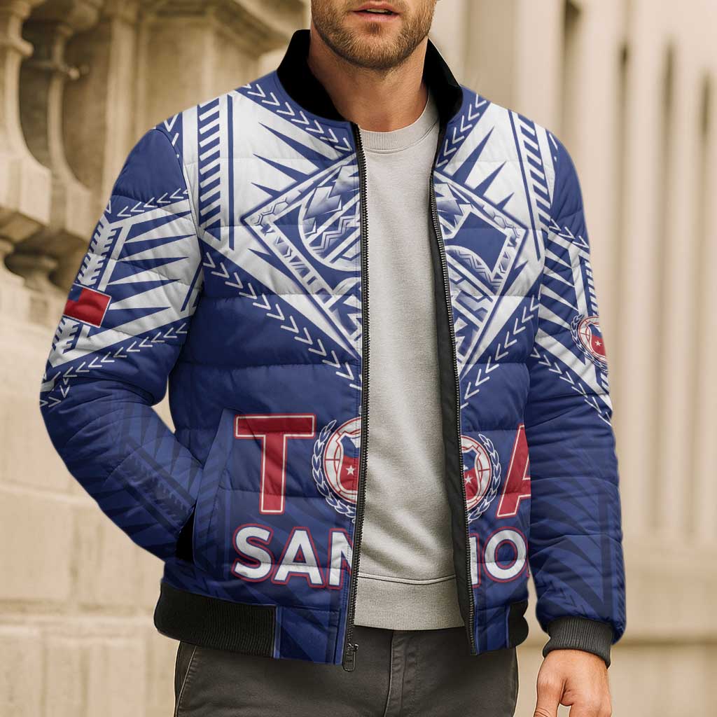 Super Toa Samoa Rugby Custom Bomber Puffer Jacket Warrior Spirit LT05