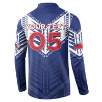 Super Toa Samoa Rugby Custom Button Sweatshirt Warrior Spirit LT05