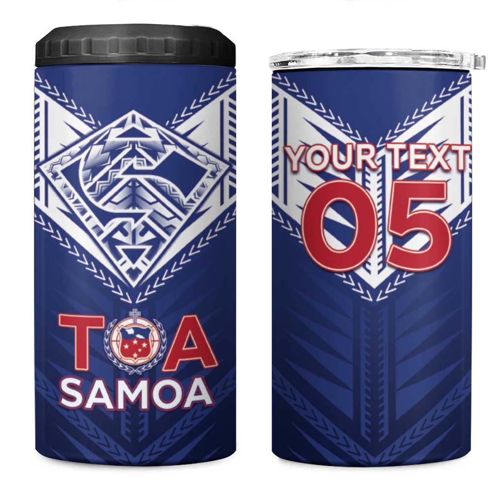 Super Toa Samoa Rugby Custom 4 in 1 Can Cooler Tumbler Warrior Spirit LT05