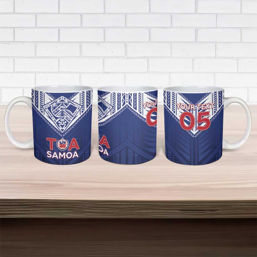 Super Toa Samoa Rugby Custom Ceramic Mug Warrior Spirit LT05