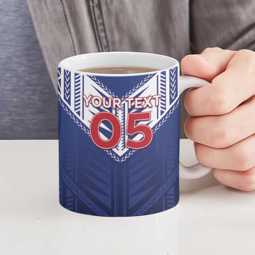 Super Toa Samoa Rugby Custom Ceramic Mug Warrior Spirit LT05