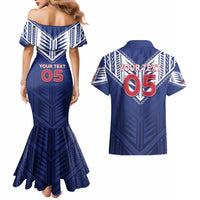 Super Toa Samoa Rugby Custom Couples Matching Mermaid Dress and Hawaiian Shirt Warrior Spirit LT05