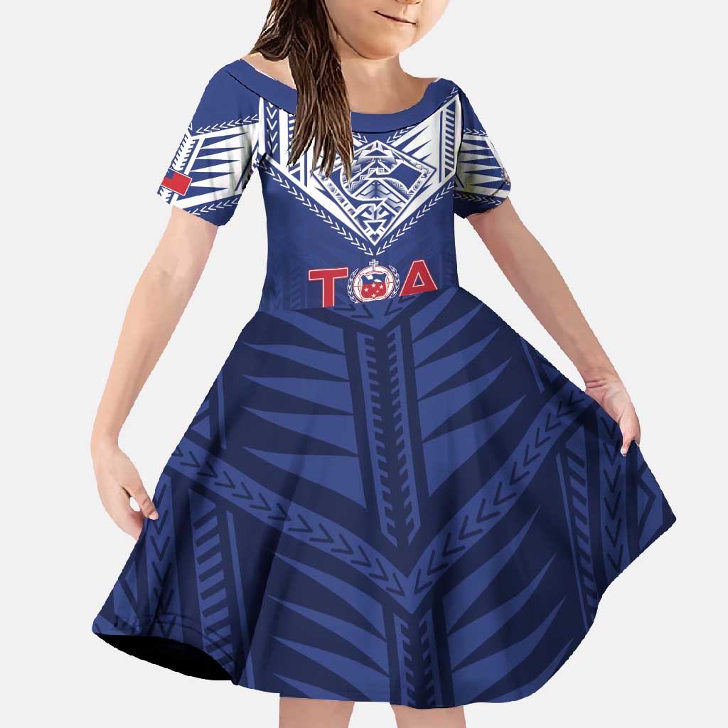 Super Toa Samoa Rugby Custom Family Matching Short Sleeve Bodycon Dress and Hawaiian Shirt Warrior Spirit LT05