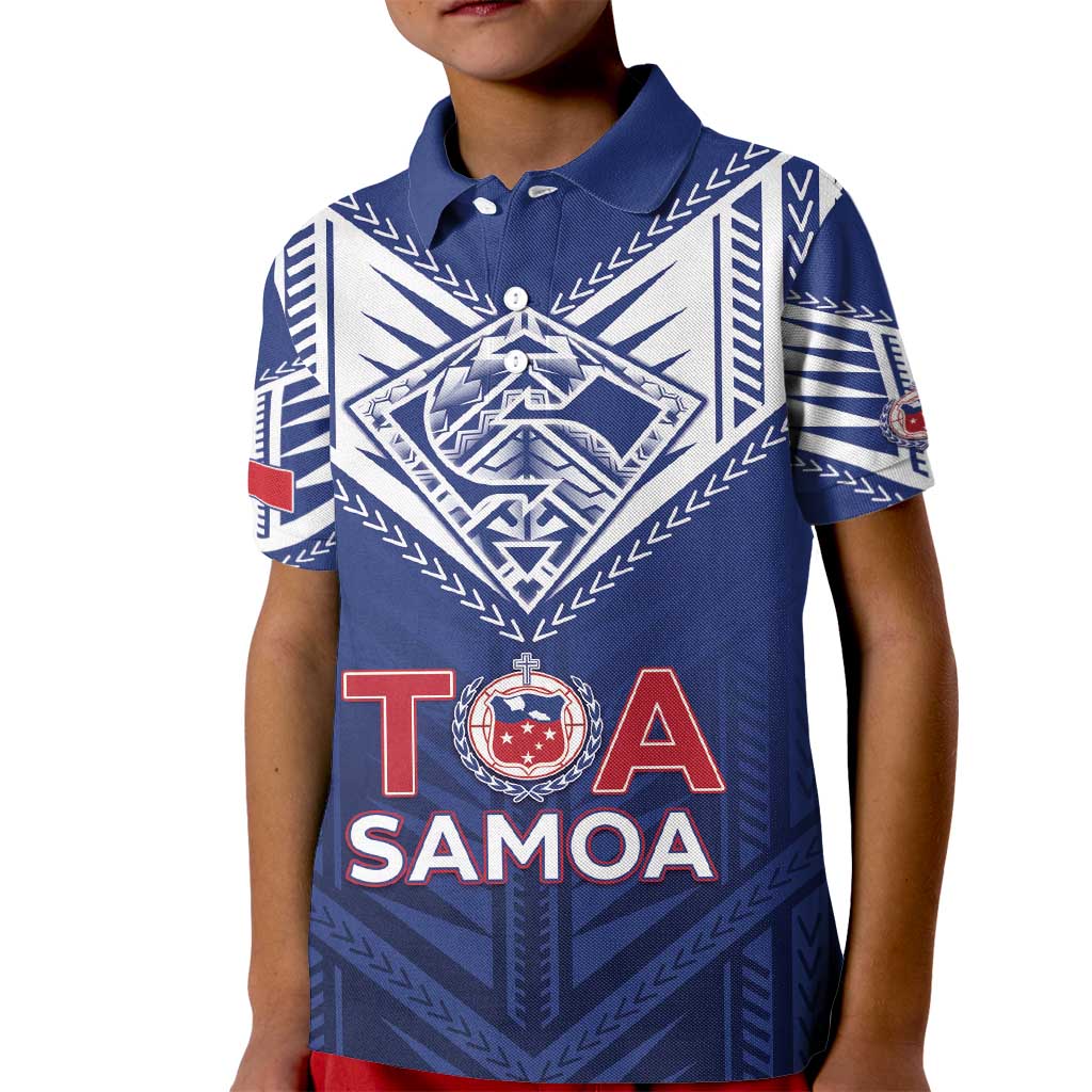 Super Toa Samoa Rugby Custom Kid Polo Shirt Warrior Spirit LT05