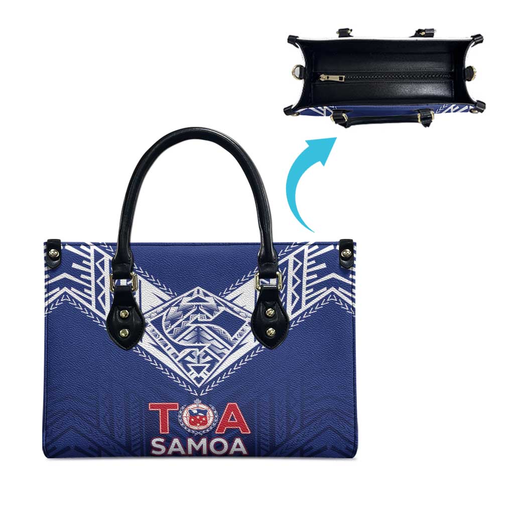 Super Toa Samoa Rugby Leather Bag Warrior Spirit LT05