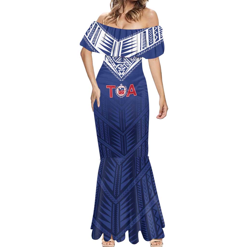 Super Toa Samoa Rugby Custom Mermaid Dress Warrior Spirit LT05