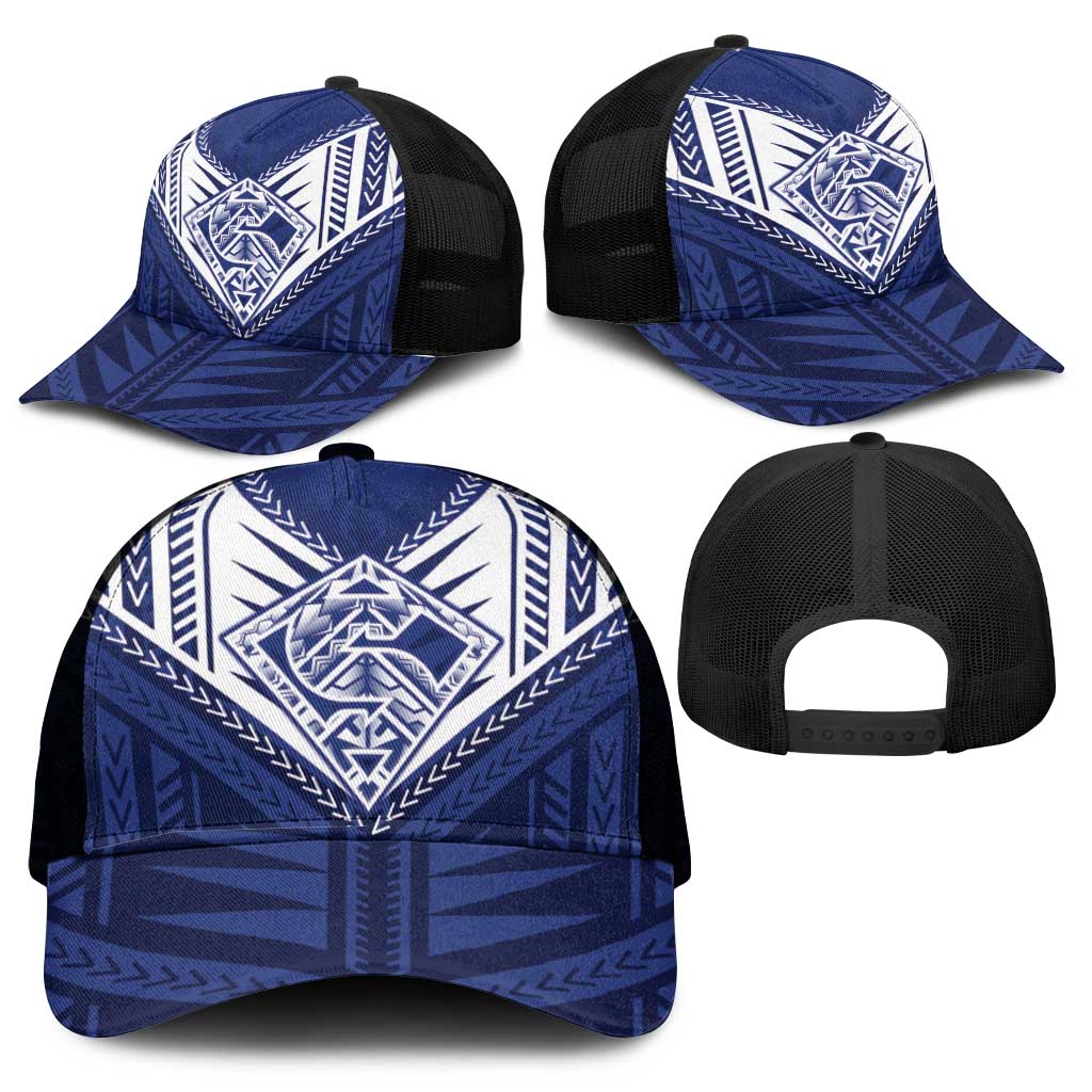 Super Toa Samoa Rugby Mesh Trucker Cap Warrior Spirit - Polynesian Pride