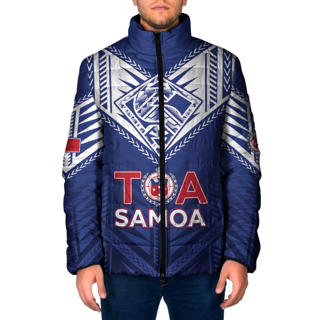 Super Toa Samoa Rugby Custom Padded Jacket Warrior Spirit LT05