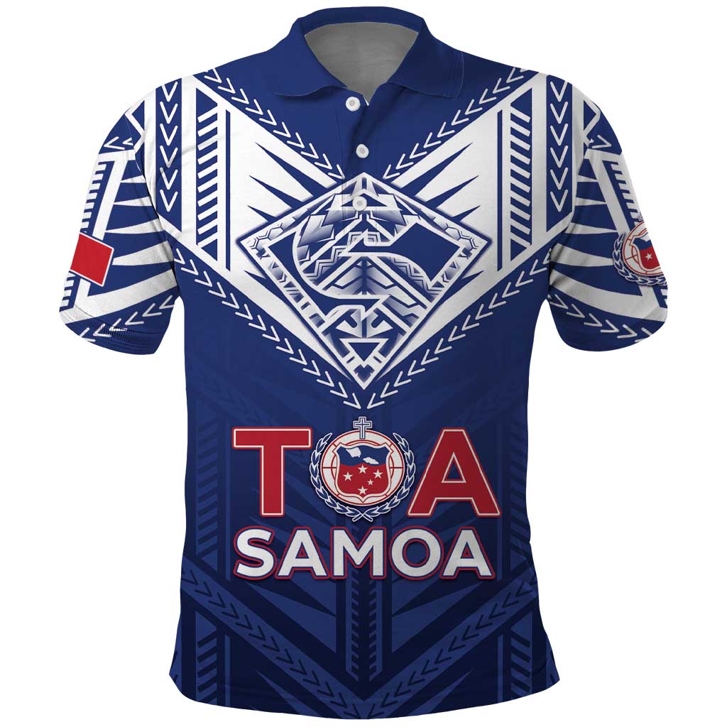 Super Toa Samoa Rugby Custom Polo Shirt Warrior Spirit LT05