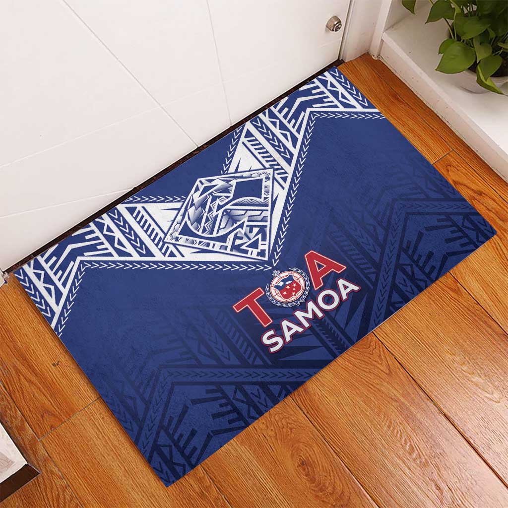 Super Toa Samoa Rugby Rubber Doormat Warrior Spirit LT05