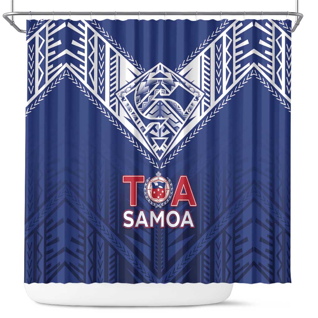 Super Toa Samoa Rugby Shower Curtain Warrior Spirit LT05
