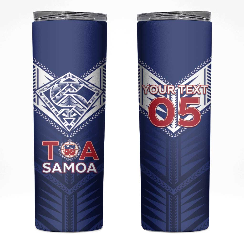 Super Toa Samoa Rugby Custom Skinny Tumbler Warrior Spirit LT05