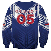 Super Toa Samoa Rugby Custom Sweatshirt Warrior Spirit LT05