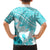 Hawaiian Tapa Kid Hawaiian Shirt Traditional Vintage Pattern Aqua LT05 - Polynesian Pride
