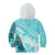 Hawaiian Tapa Kid Hoodie Traditional Vintage Pattern Aqua LT05 - Polynesian Pride