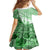 Hawaiian Tapa Kid Short Sleeve Dress Traditional Vintage Pattern Green LT05 - Polynesian Pride