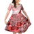Hawaiian Tapa Kid Short Sleeve Dress Traditional Vintage Pattern Red LT05 KID Red - Polynesian Pride