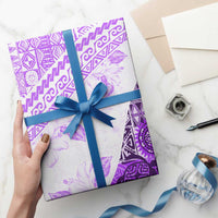 Hawaiian Tapa Wrapping Paper Traditional Vintage Pattern Violet - Polynesian Pride