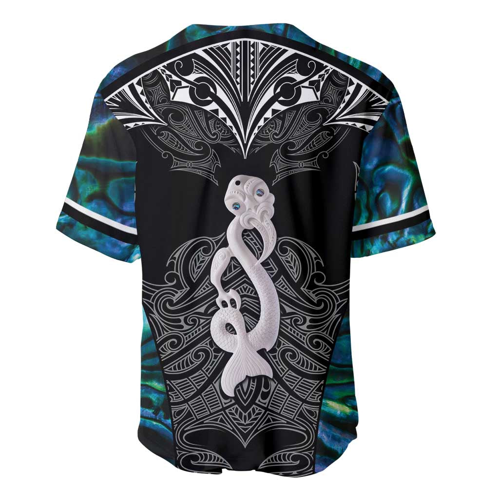New Zealand Aotearoa Baseball Jersey Maori Taniwha Paua Shell LT05 - Polynesian Pride