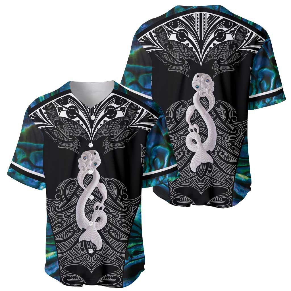 New Zealand Aotearoa Baseball Jersey Maori Taniwha Paua Shell LT05 - Polynesian Pride