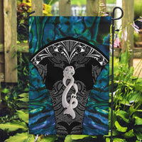 New Zealand Aotearoa Garden Flag Maori Taniwha Paua Shell