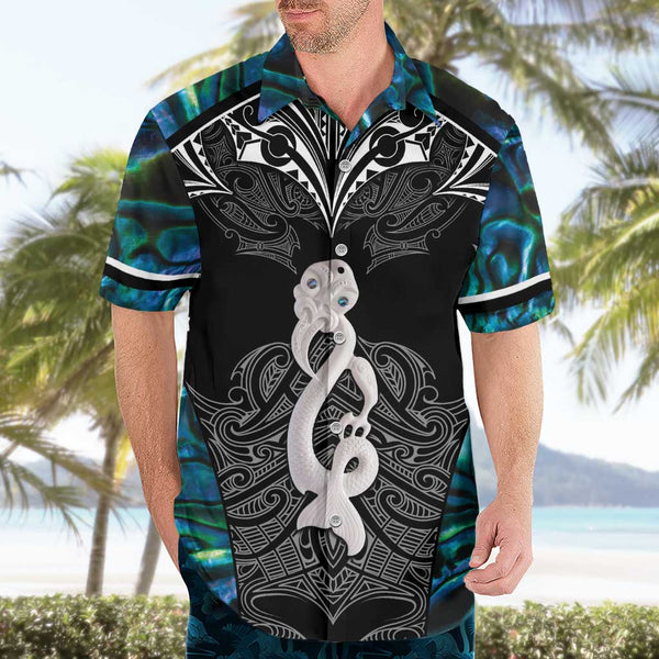 New Zealand Maori ANZAC Hawaiian Shirt Remembrance Soldier - Paua Shell LT8 main image 1