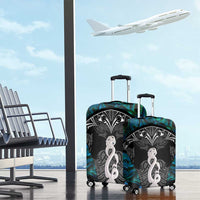 New Zealand Aotearoa Luggage Cover Maori Taniwha Paua Shell