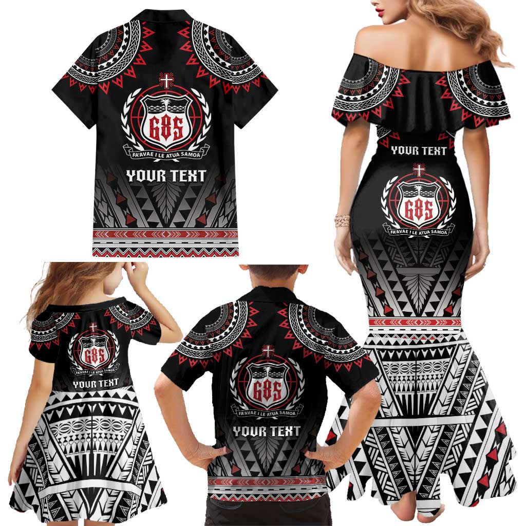 Personalised Samoa Black Saturday Family Matching Mermaid Dress and Hawaiian Shirt Samoa For Samoans