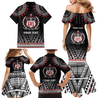 Personalised Samoa Black Saturday Family Matching Mermaid Dress and Hawaiian Shirt Samoa For Samoans