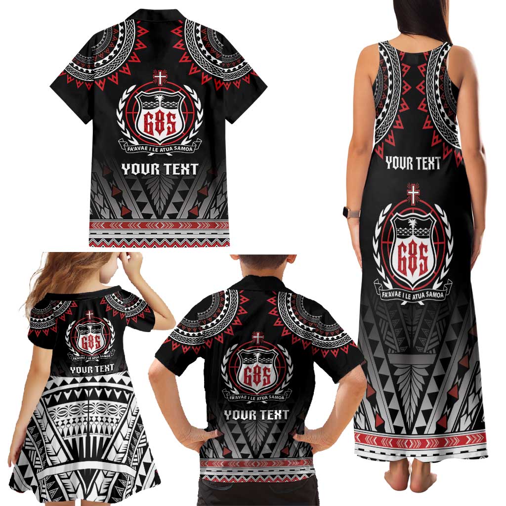 Personalised Samoa Black Saturday Family Matching Tank Maxi Dress and Hawaiian Shirt Samoa For Samoans